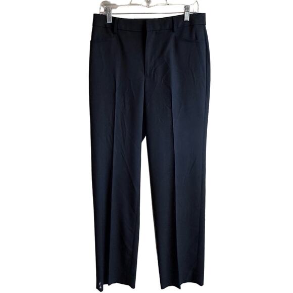 NWT Banana Republic SHORT Siena Straight Italian Wool Pant black 6 - Picture 2 of 11